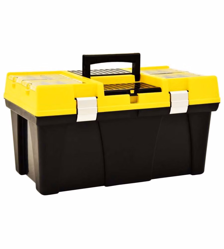 Cassetta degli Attrezzi in Plastica 595x337x316 mm Gialla