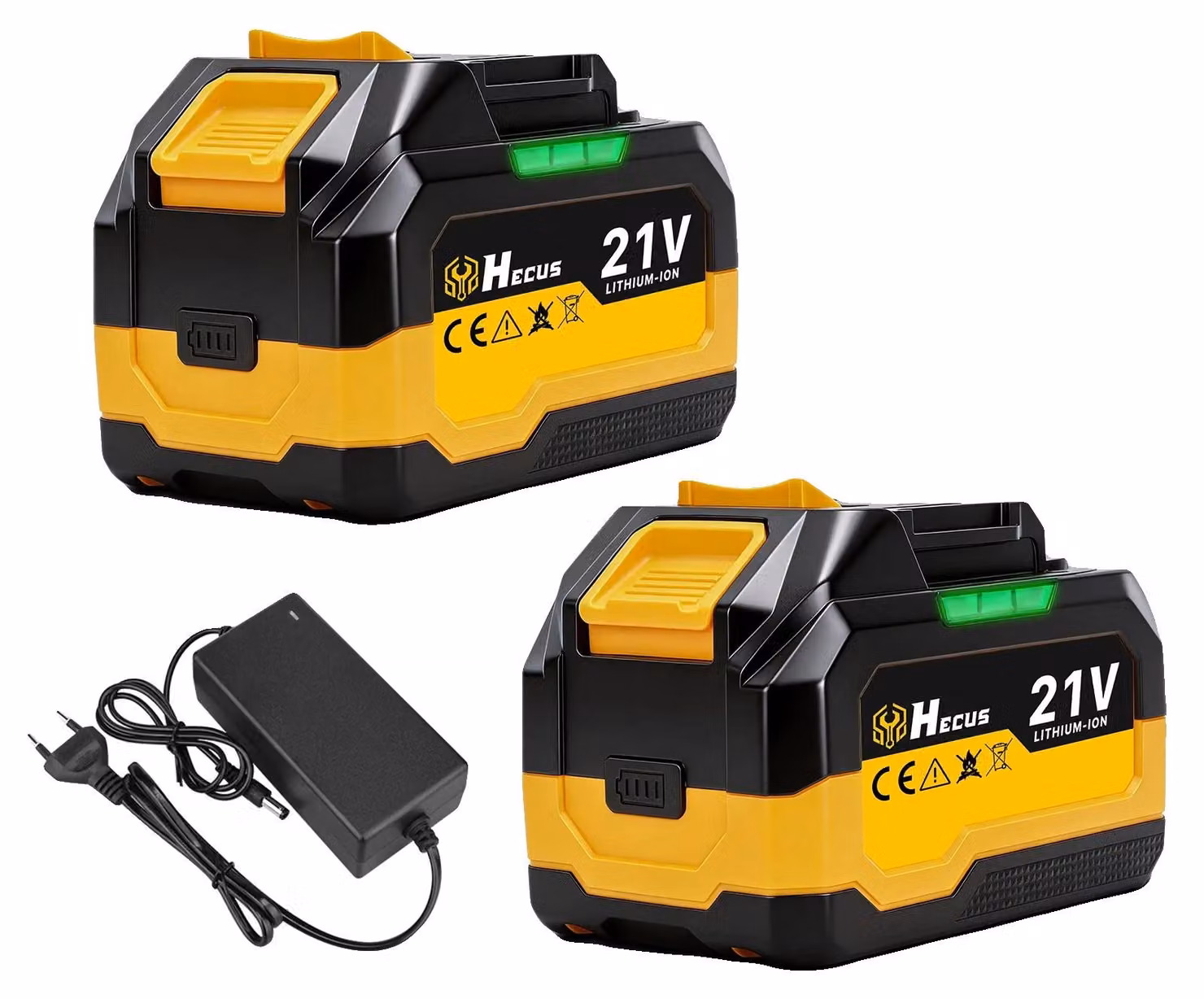 Batteria ricaricabile, capacità 4,5 Ah, funzionamento sicuro, confezione: 2 batterie da 4,5 Ah - 1 caricabatterie