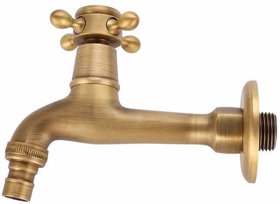 Rubinetto a muro vintage, stile retrò, montaggio a parete, resistente e anticorrosivo, facile da installare