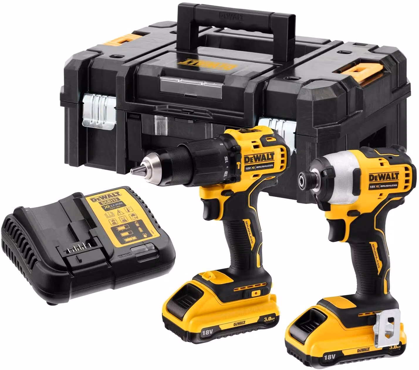 DeWALT DCK2062L2T DCD709 Trapano a percussione a batteria DCF809 Avvitatore a percussione a batteria 18V 2x3Ah