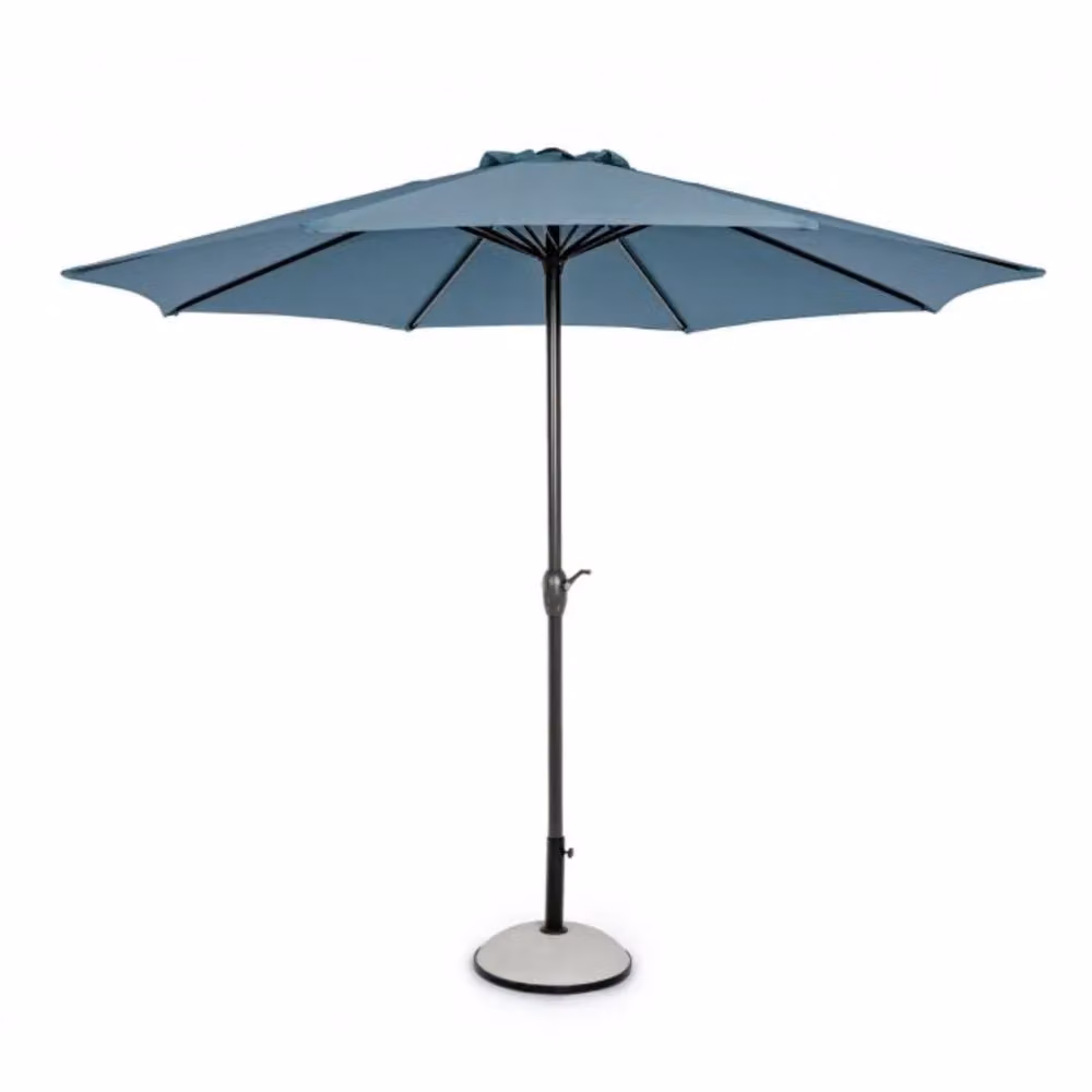 Ombrellone rotondo KALIFE con palo centrale in alluminio e telo blu 3m