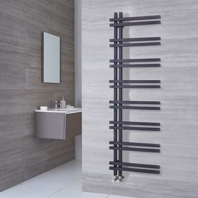 Scaldasalviette di Design - 570W - 1600 x 500mm - Termoarredo Bagno Antracite - Tika