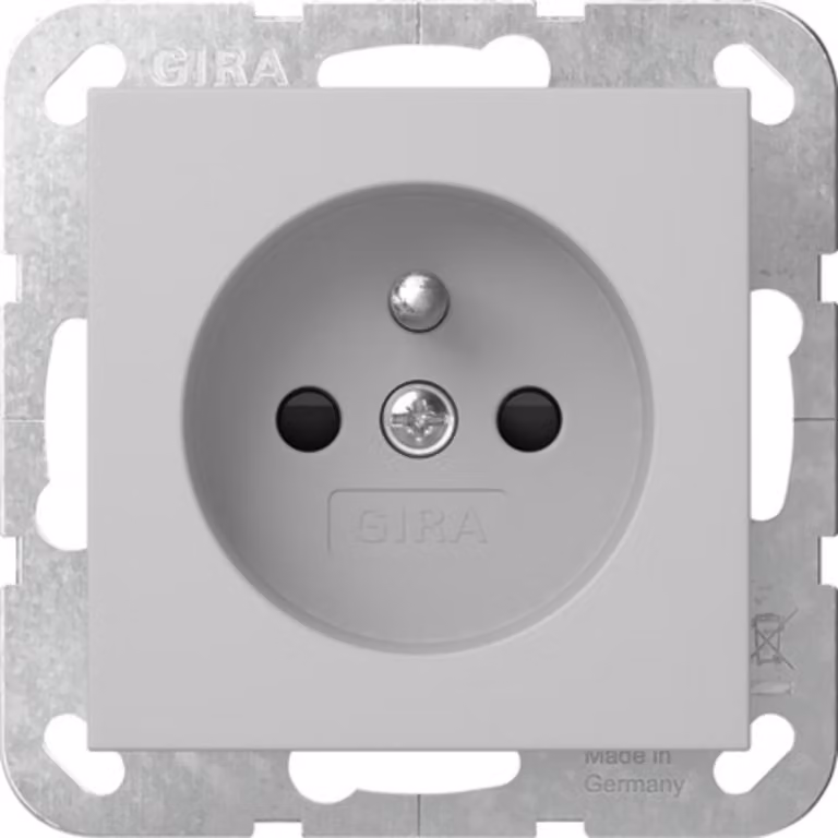 Presa Gira con polo di terra + SP Sistema 55 Grigio m 4485015