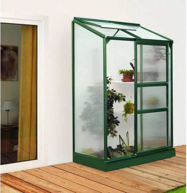 Serra da Parete Vitavia Ida 900 69x131x182 cm in Alluminio Verde e Policarbonato