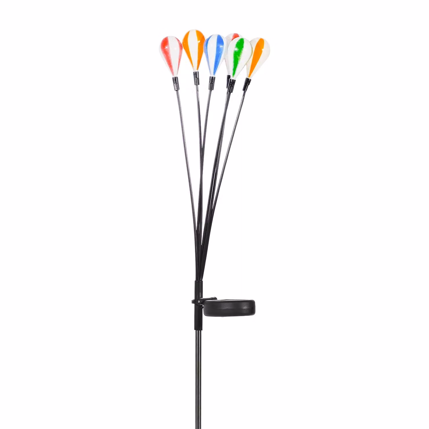 DICTROLUX Lampada Solare LED da Giardino a Forma di Mongolfiera Multicolore, Altezza: 71 cm – 1