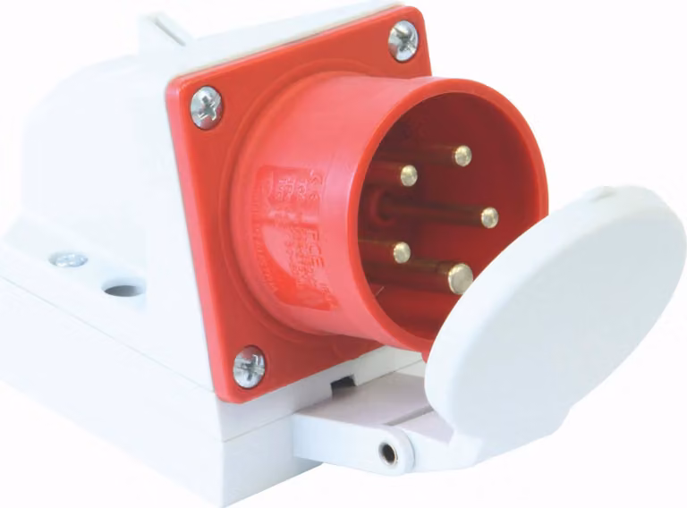Spina CEE per apparecchi a parete 16A 5P 400V IP44