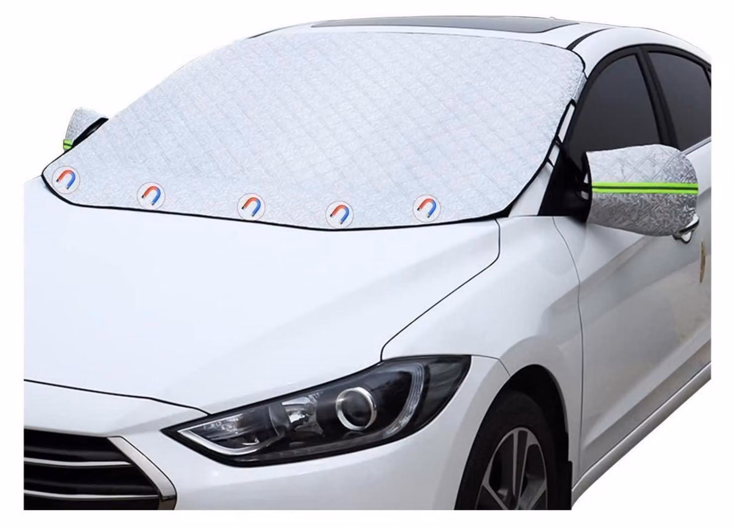 Copertura parasole per parabrezza auto, protezione invernale contro il gelo, dimensioni 120 x 180 cm, realizzata in tessuto non tessuto, con magneti