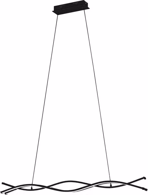 Lampadario a sospensione moderno Eglo con luce LED calda, colore nero e bianco, 33W, 4500Lm
