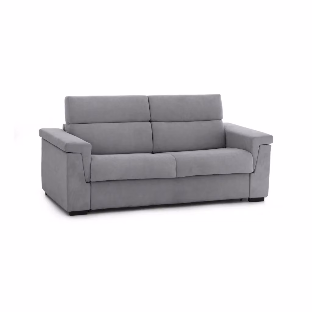 Divano Letto 3 Posti Nus DMORA Grigio, Sfoderabile, Made in Italy, L: 225 cm, P: 95 cm – 2