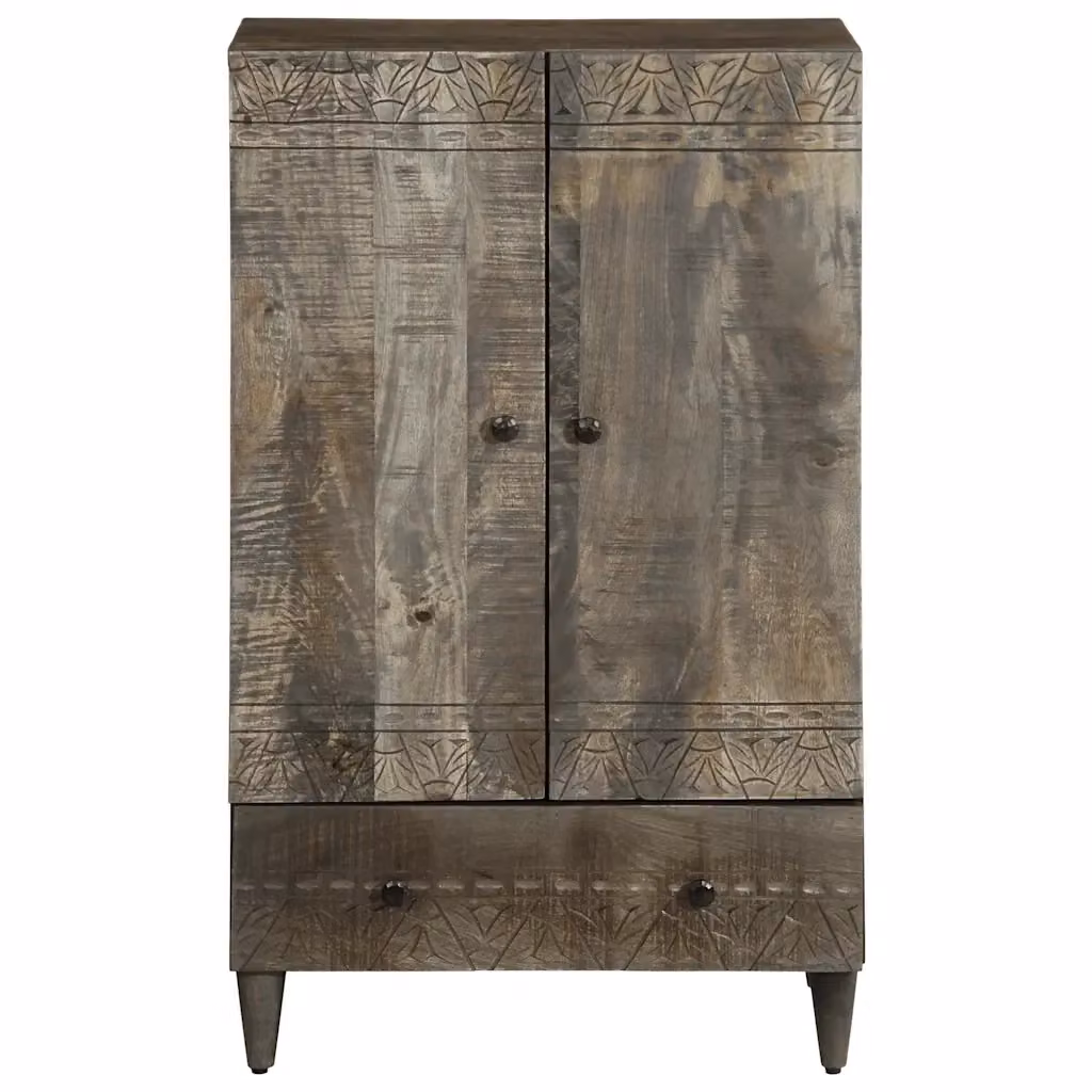 Credenza a parete vidaXL in legno di mango color marrone opaco L: 60 cm, P: 33 cm, H: 100 cm – 2