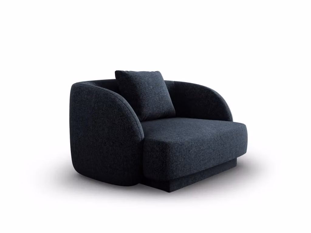 Poltrona Tulum Cosmopolitan Design in ciniglia blu reale per il tuo living – 2