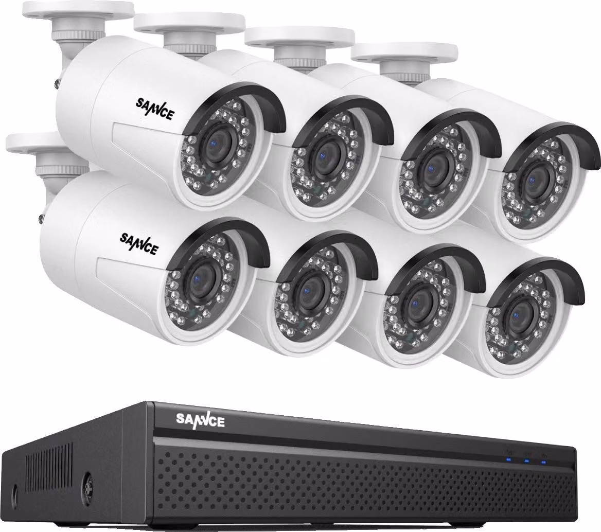 Sistema di sicurezza CCTV, risoluzione 3MP, facile configurazione PoE, 8pcs 0TB