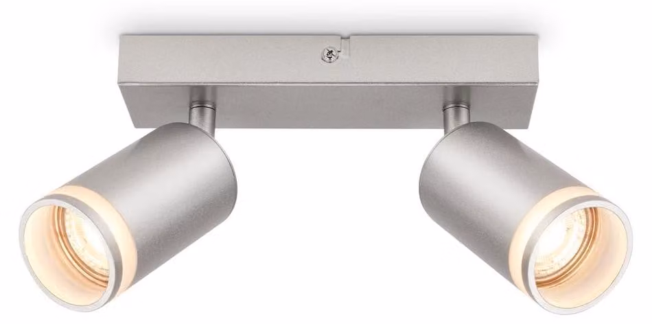 Faretto da soffitto Lampada da soffitto Lampada da camera da letto orientabile a 2 luci GU10