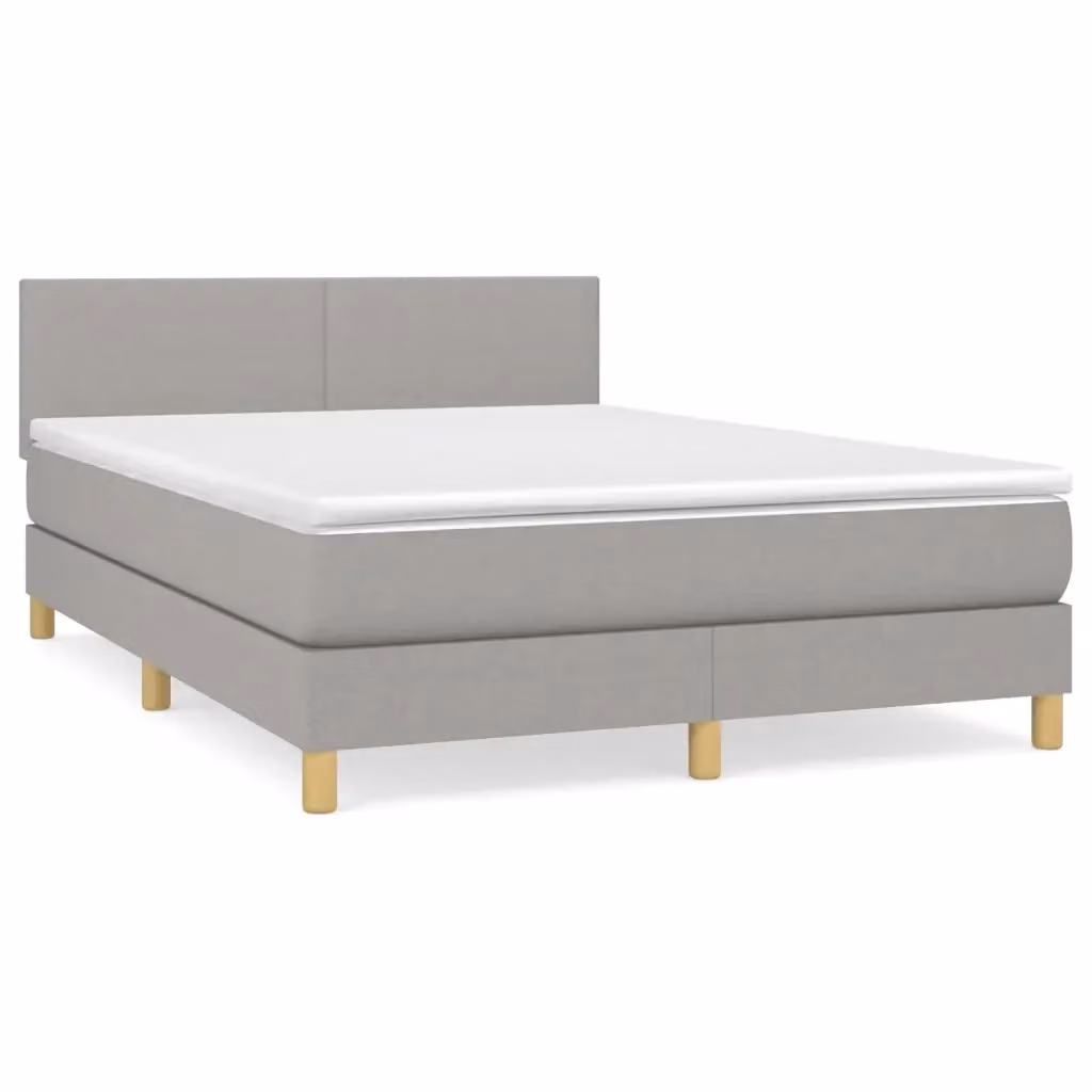 Letto Ibrido con Materasso e Struttura Imbottita vidaXL Grigio e Bianco L/P/H: 203 x 144 x 88 cm – 2