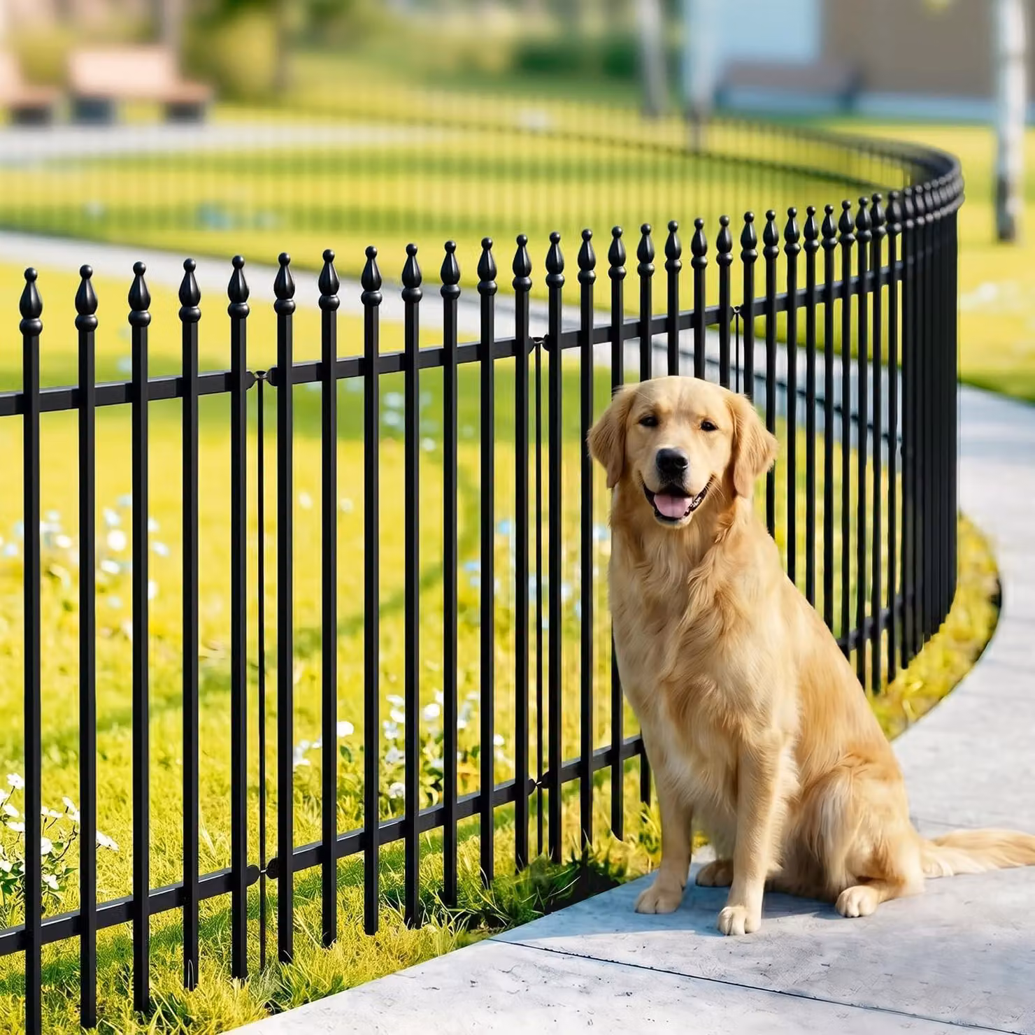 Recinzione decorativa in metallo per aiuole e per proteggere gli animali