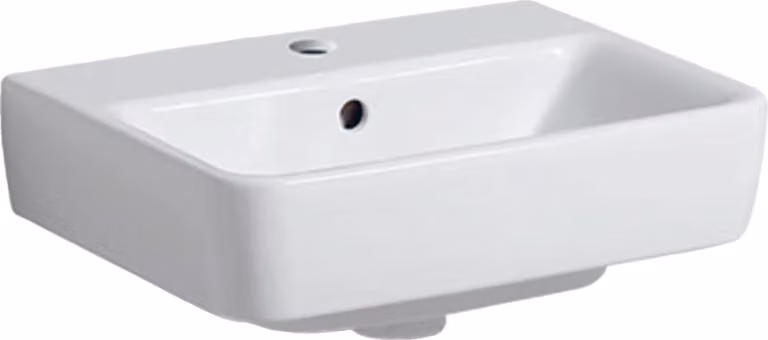 Geberit Renova Plan, lave-mains, 45x34 cm, 1 trou pour robinet, avec trop-plein, 501624, 501.624.00.1, 501.624.00.1