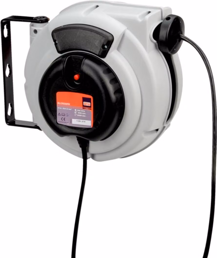 Avvolgicavo Bahco bifase da 230 V senza luce, con spine Schuko