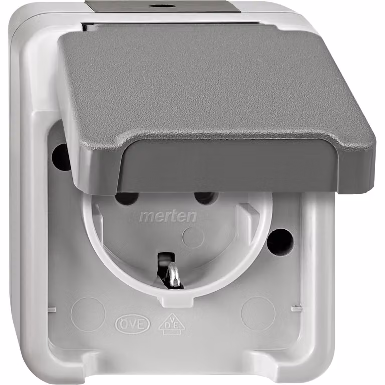 Presa di corrente SCHUKO MEG2400-8029 grigio chiaro (MEG2400-8029)