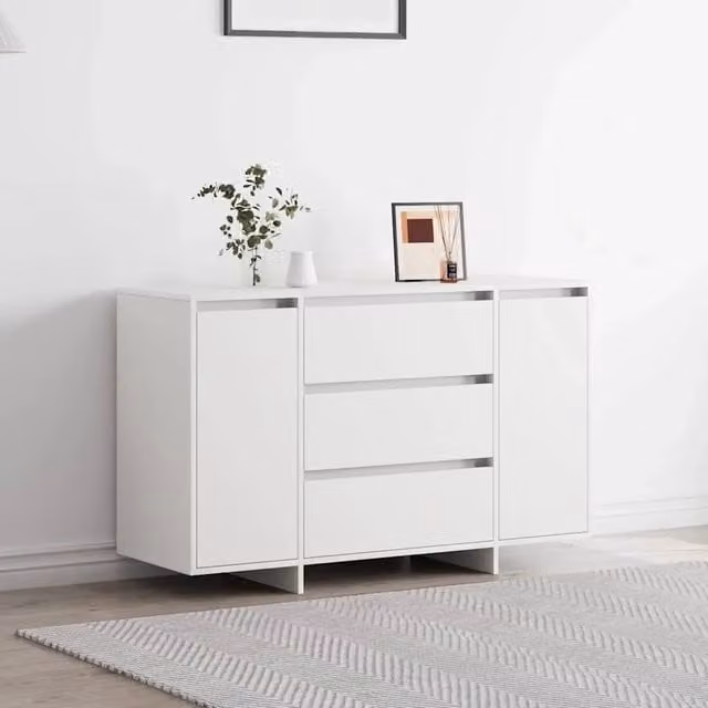 Credenza con Cassetto-Buffet-Armadio da cucina Bianco 120 x 41 x 75 cm Legno multistrato