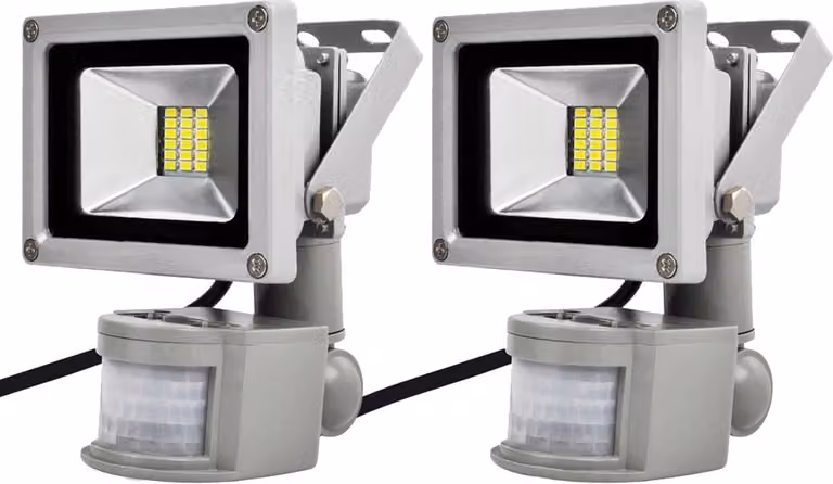 2X 20W SMD LED faretti con sensore di movimento sensore di movimento PIR sporco bianco freddo IP65 impermeabile uso interno o esterno