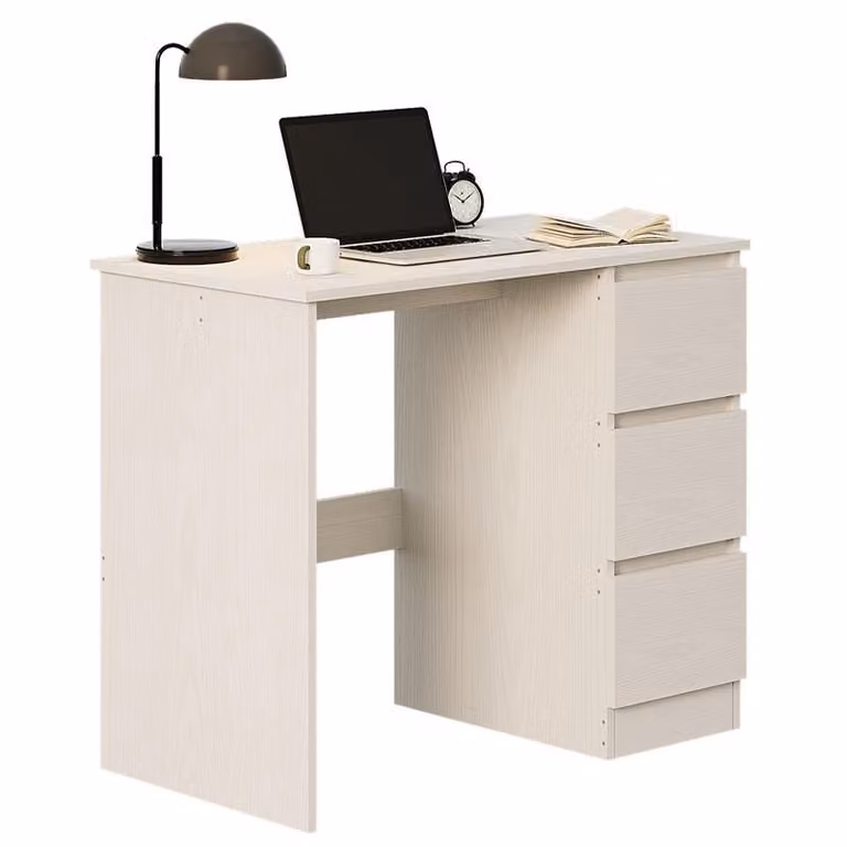 SCrivania per computer Tavolino bianco per ragazzi moderno con cassetti LOFT