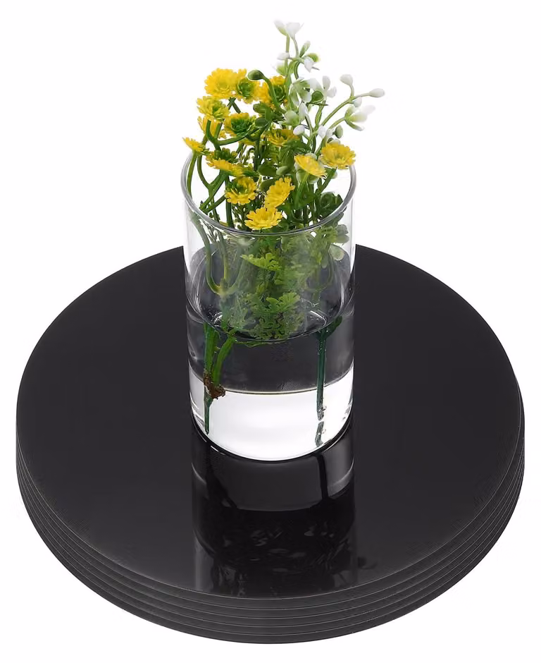 6 specchietti da tavolo rotondi in acrilico, diametro 25 cm, autoadesivi, per decorazione