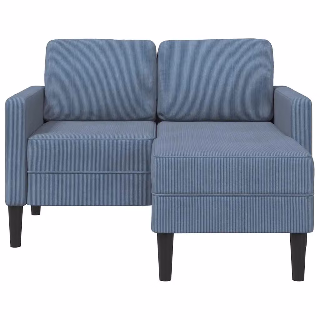 Divano a L moderno vidaXL blu con chaise longue in tessuto e imbottitura in schiuma per il tuo soggiorno – 2