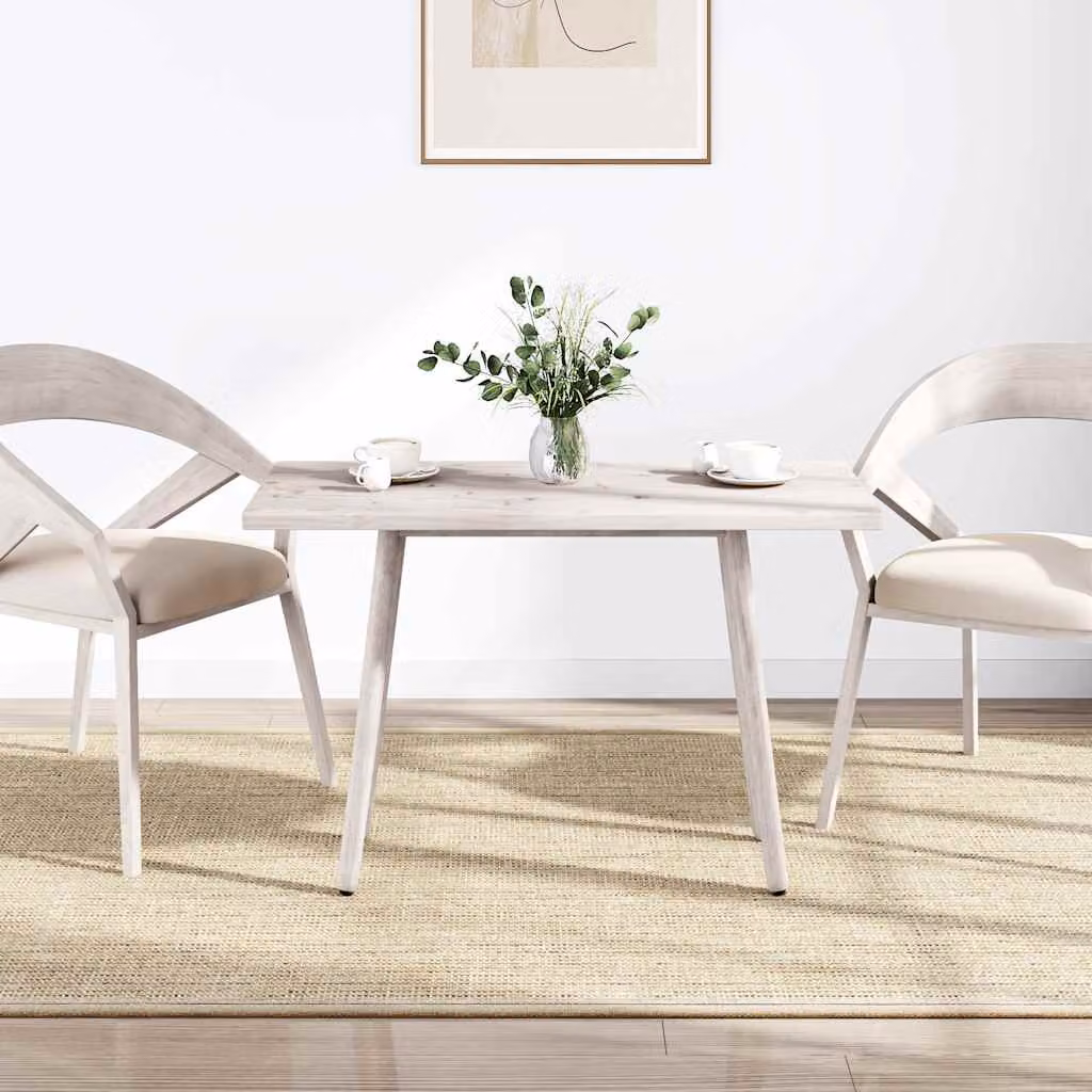 vidaXL Piano Tavolo Bianco 110x55x2,5 Legno Massello Pino Rettangolare