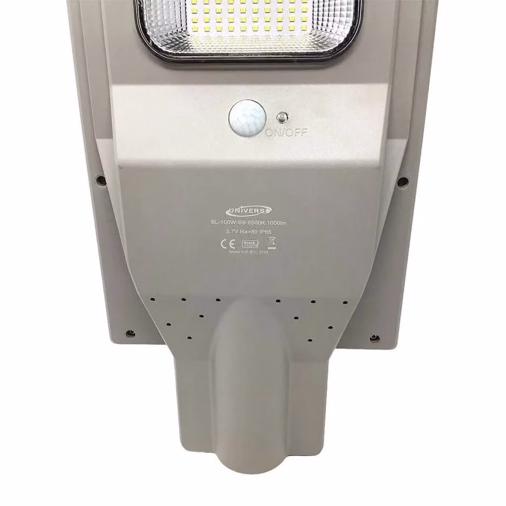 Trade Shop Faro Stradale Led Lampione Solare 150w con Sensore di Movimento Luce 6500k Bianco e Grigio – 2