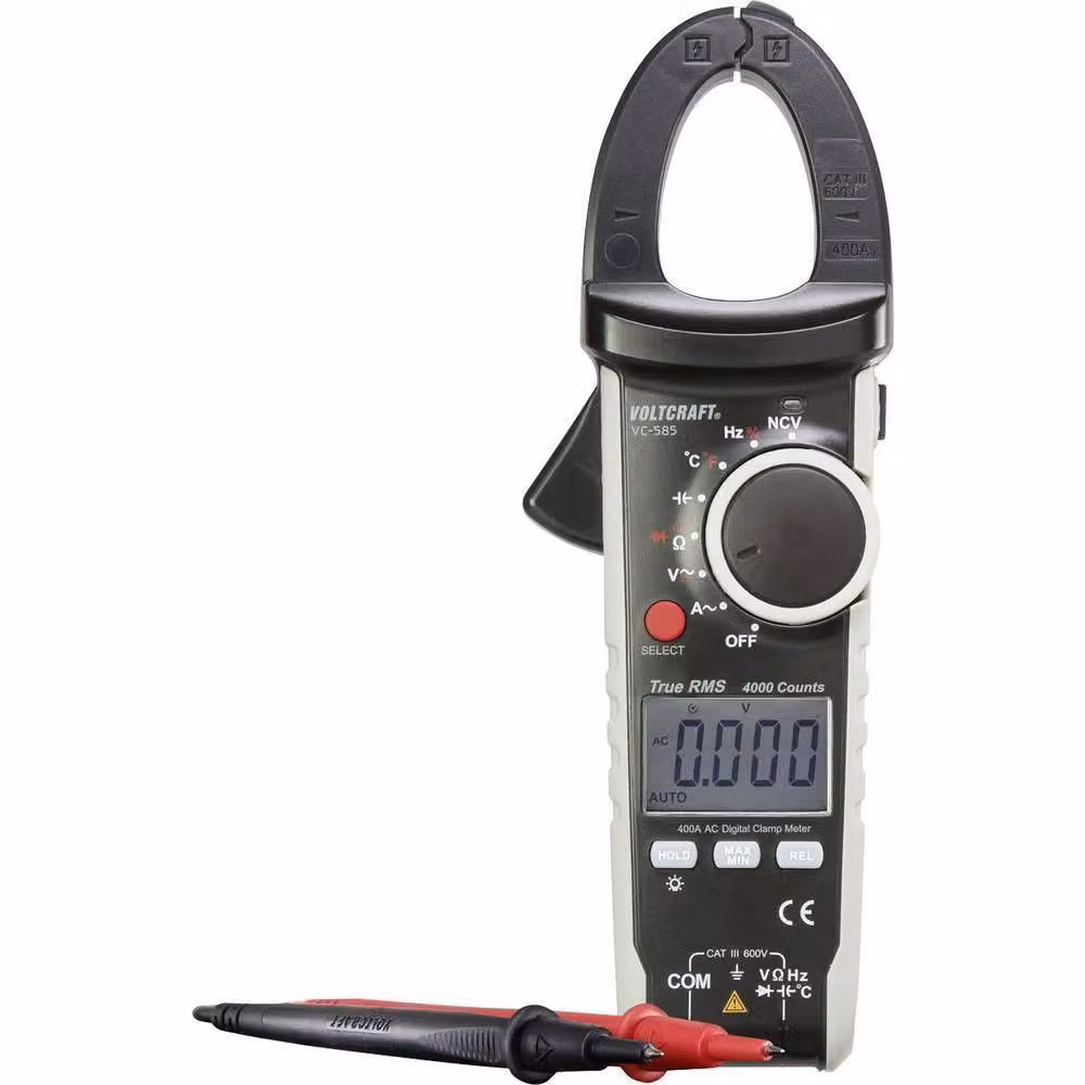 VOLTCRAFT VC585 Stromzange digital CAT III 600 V Anzeige (Counts): 4000 (VC585)