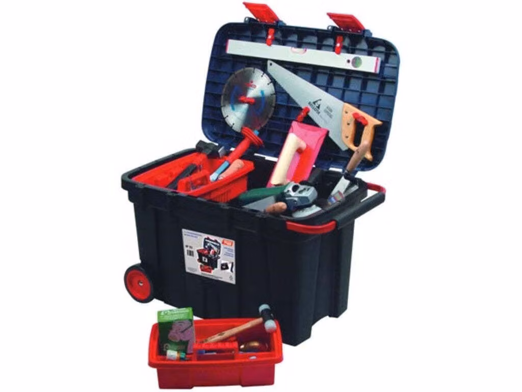 Tayg - Cassetta degli attrezzi - Su ruote - 775 X 472 X 493 mm - Con vassoio - 180 L
