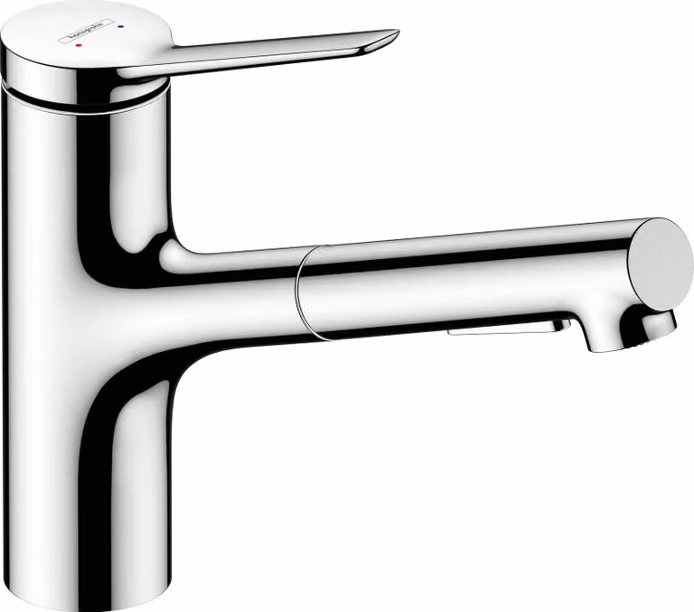 hansgrohe Zesis M33, miscelatore monocomando per cucina 150, doccetta estraibile, 2jet, sBox lite, cromato, 1 pz.