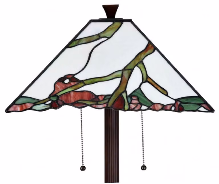 Casa Padrino Lampada da terra Tiffany Multicolore 41 x 41 x H. 150 cm - Lampada da terra fatta a mano