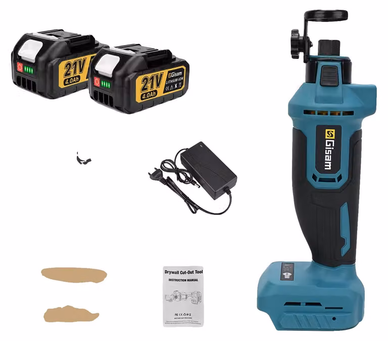 Strumento elettrico di taglio, motore brushless, livelli di velocità regolabili, 2 batterie