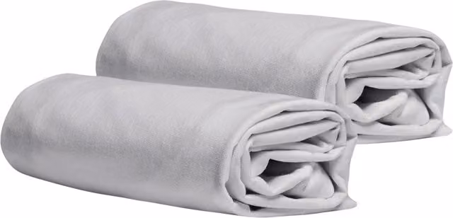 DaunenStep Set di 2 federe copricuscino in jersey Vivacolor bianche con chiusura a zip