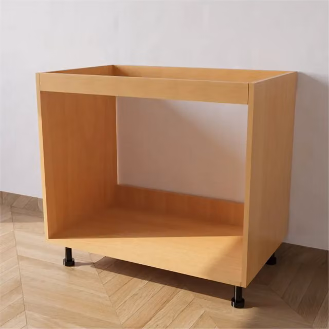 Base lavello Calandrelli in legno faggio beige senza ante L: 90 cm, P: 55,5 cm, H: 72 cm