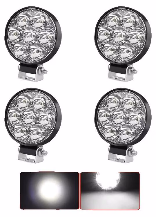 Lampada da lavoro, alta luminosità, design resistente, confezione da 4 pezzi