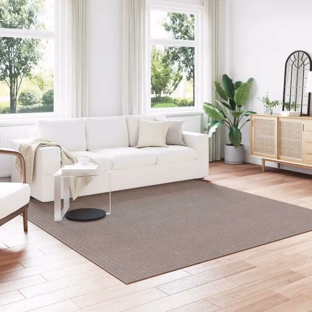 Tappeto Quadrato LUGO Talpa Beige in Poliestere 240 x 240 cm – 2