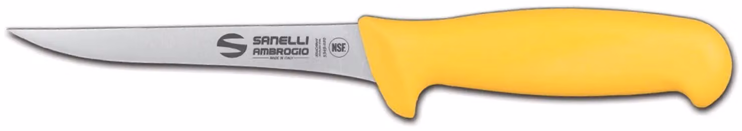 Coltello disosso stretto cm 12 giallo linea Supra di Sanelli Ambrogio