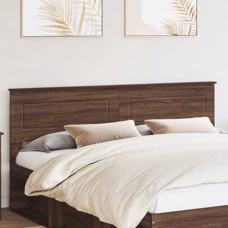 Testiera per letto moderna vidaXL in legno ingegnerizzato color rovere marrone
