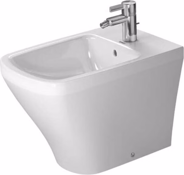 Duravit bidet sur pied DuraStyle back to wall 57cm avec trop-plein, avec plage de robinetterie, 1 trou de robinetterie, 22841000001, 22841000001