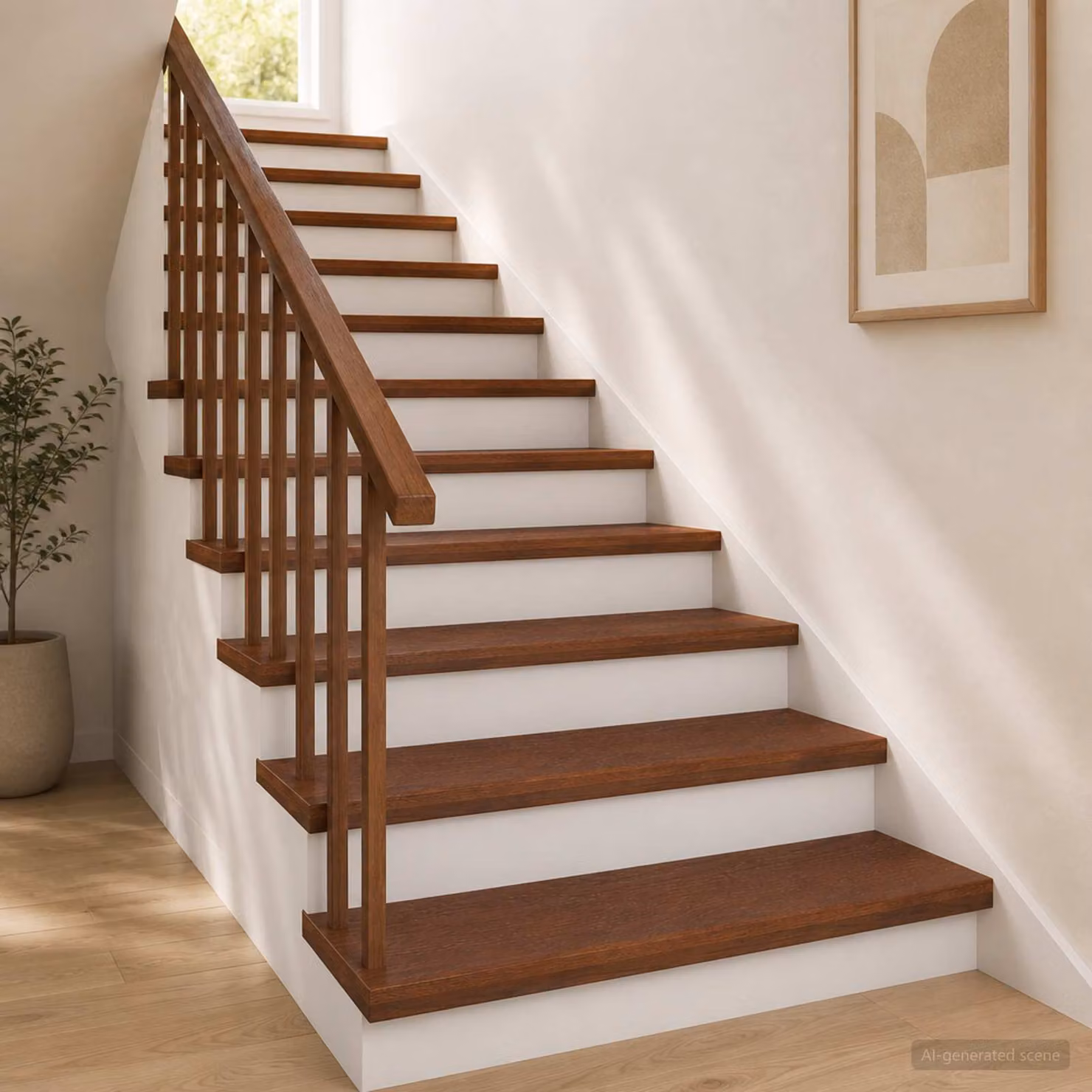 vidaXL Set di 12 Gradini Antiscivolo Autoadesivi Marrone Scuro L: 80 cm, P: 25 cm, H: 2 cm