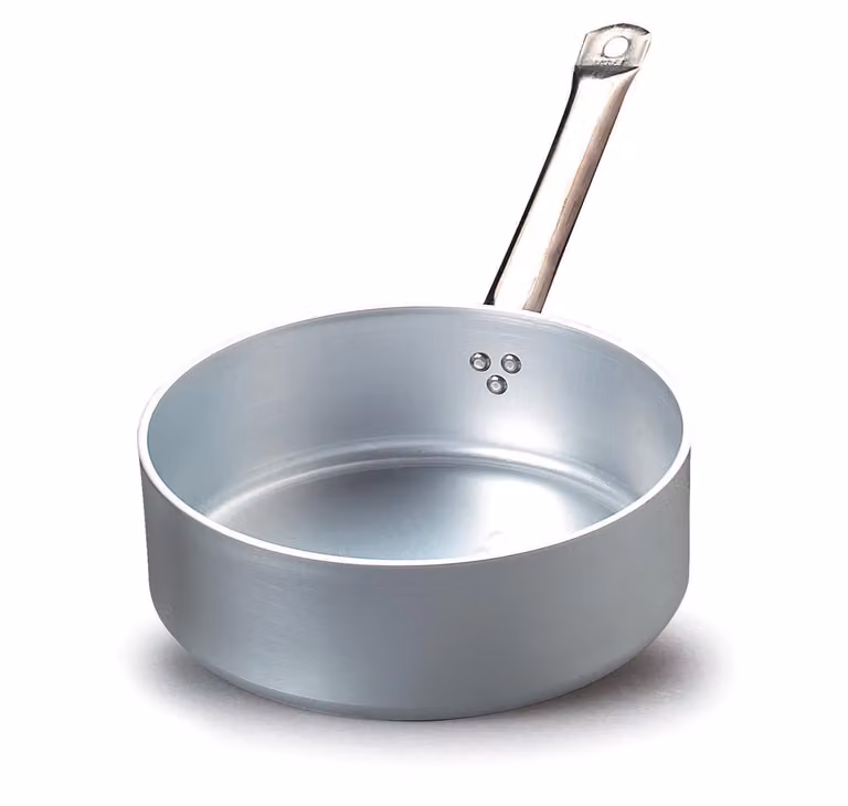 Casseruola bassa in alluminio con un manico in acciaio inox, spessore 5 mm, diam. 24cm