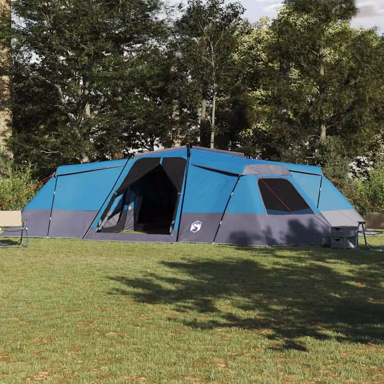 Tenda Familiare vidaXL per 16 Persone in Taffetà Blu Impermeabile