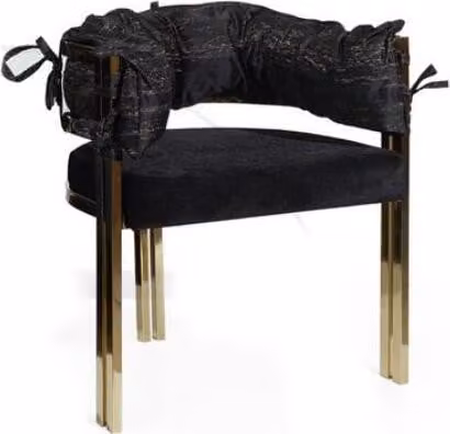 Schwarzer Metallstuhl Designer Esszimmer Stühle Luxus Edelstahlstühle