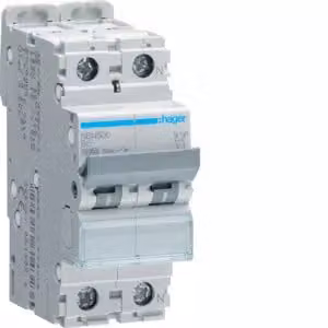 Interruttore Hager LS 1P+N 10kA/15kA B-6A 2M NBN506