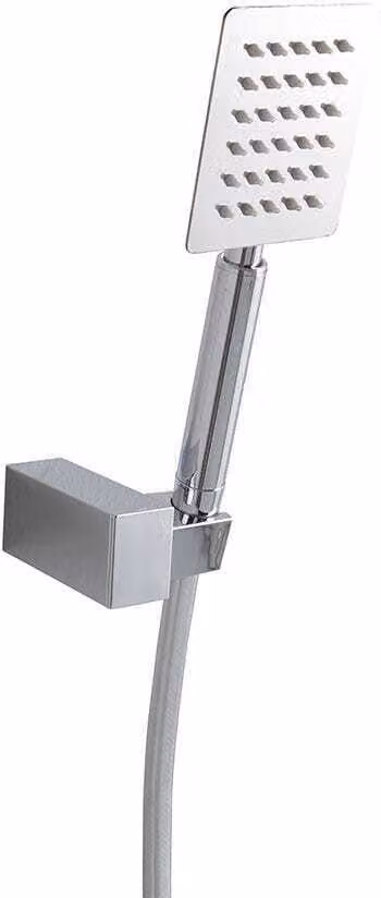 Kit doccia 3pz supporto a muro e doccetta estraibile in abs cromato