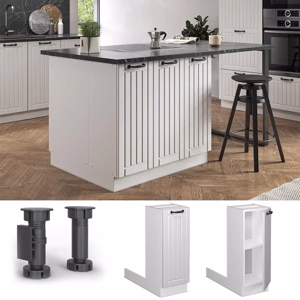 Isola cucina Fame-Line Vicco Bianco rustico, L: 30 cm, H: 82 cm, P: 30 cm – 2