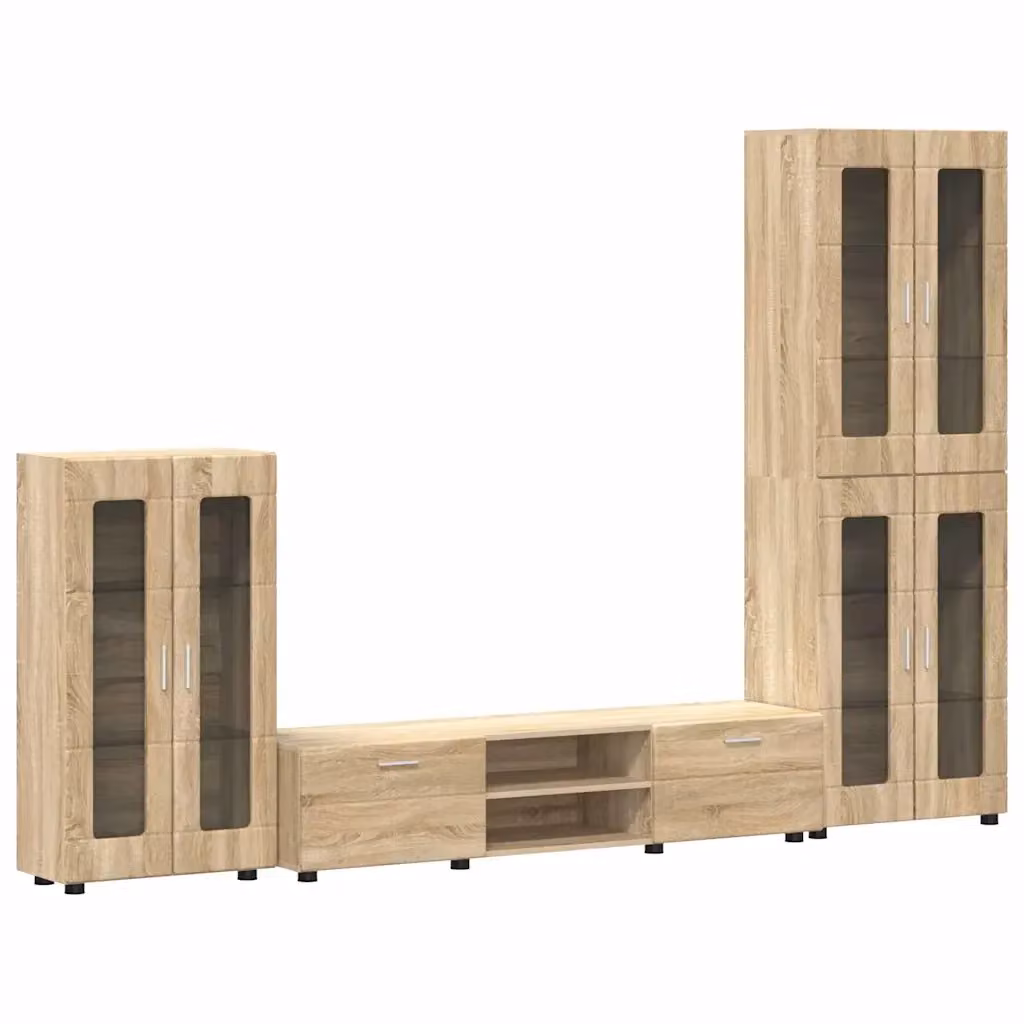 Set mobile TV vidaXL FLORIN in 3 pezzi, Rovere Sonoma, L/P/H: 150 x 39 x 30 cm – 2