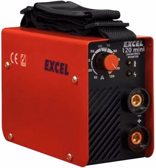 Saldatrice Elettrica Inverter Excel 09470 Mini MMA 120A Rosso